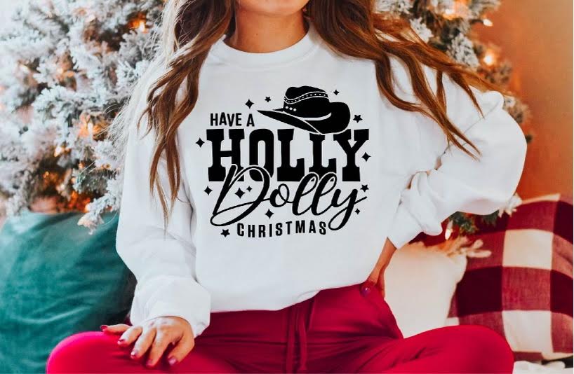 Holly Dolly Christmas Sweatshirt-Preorder