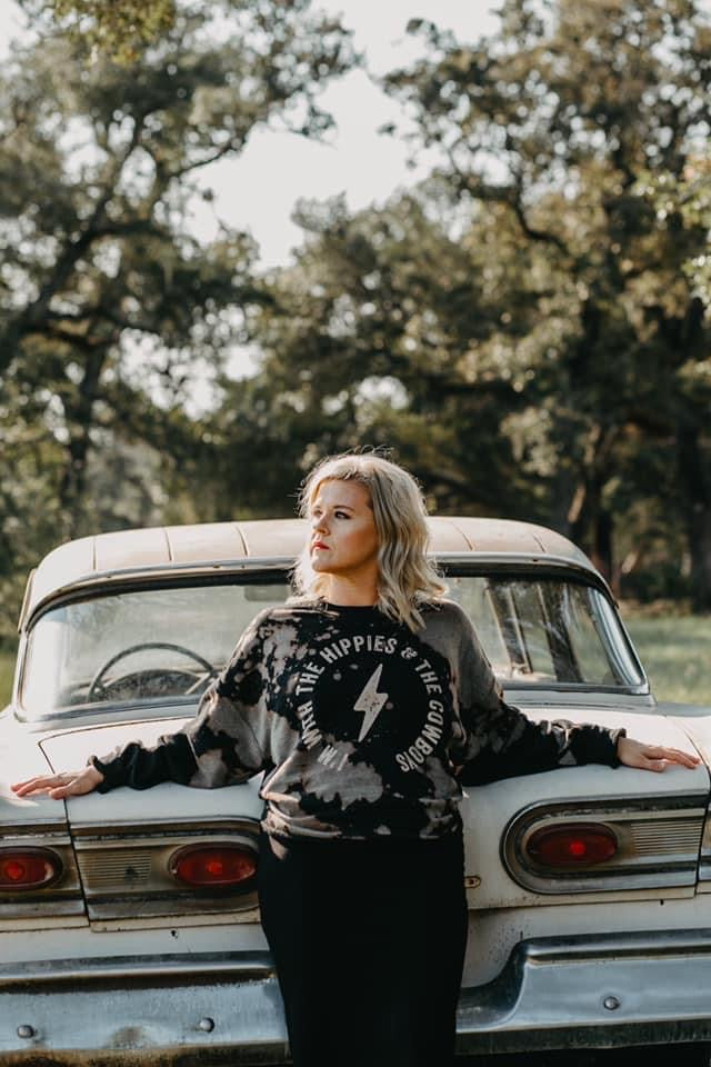 Hippies & Cowboys Bleached Black Sweatshirt