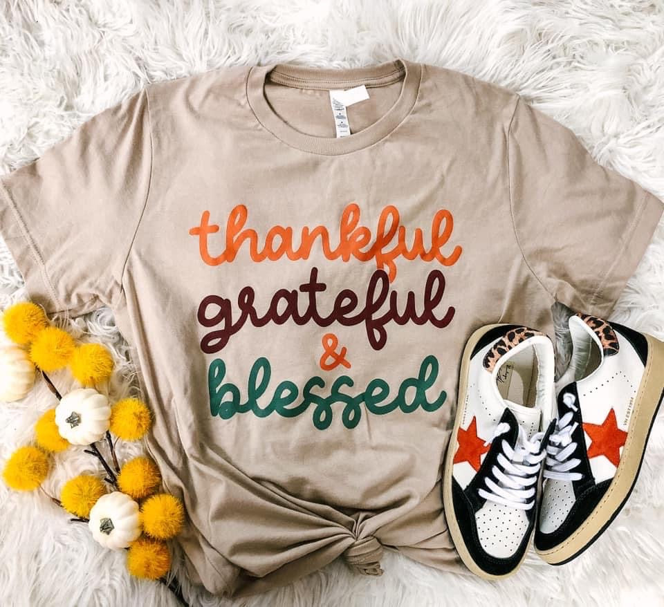 Thankful Greatful Blessed Tee