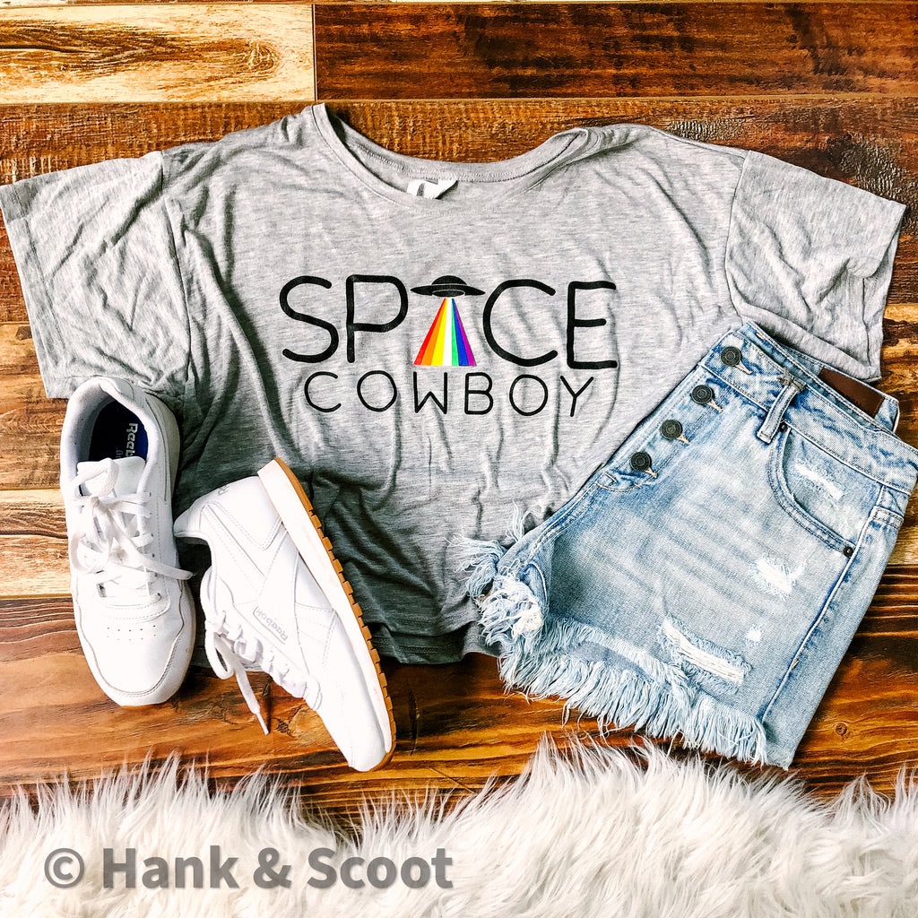 Space Cowboy Crop-Grey